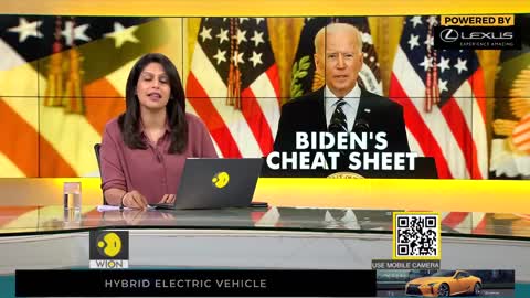 Joe Biden's first press conference with a 'cheat sheet'