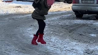 Crow Goes for a Ride on a Girl