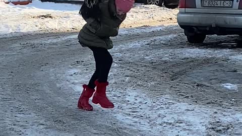 Crow Goes for a Ride on a Girl