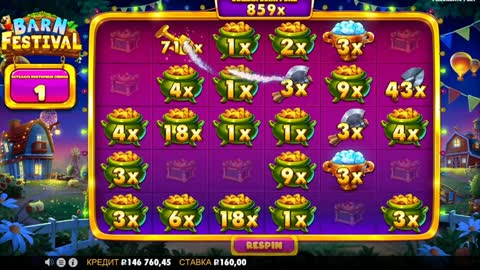 Mega Win in new slot Barn festival. Online casino 2022