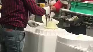 Handheld type screw driving machine in customers Indian factory