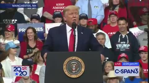 Trump hits 'Mumbling' Nancy Pelosi at NH Rally