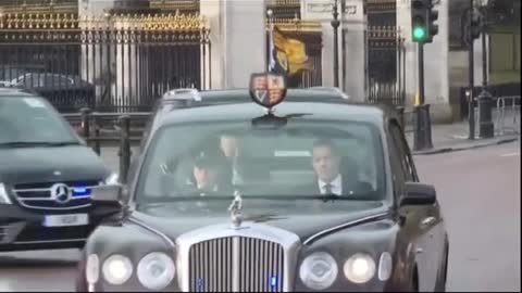 Prince Charles & Queen Leaving in TheirBentley