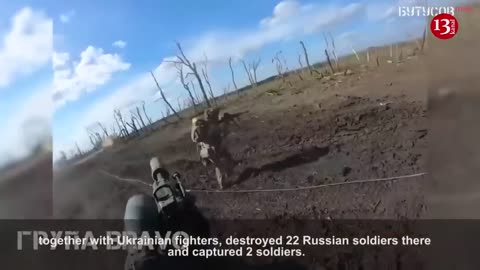 Attacing Russians army alongside of Ukranians fighters