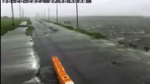 Hurricane Ida is already causing coastal flooding. Water is flowing over LA-1 in North Leeville.