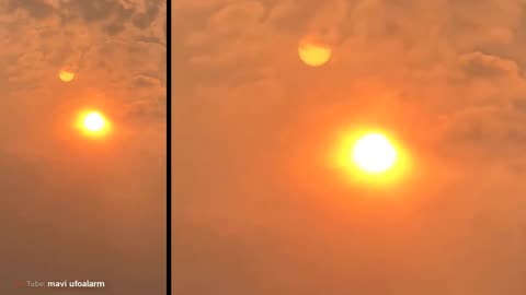 D’étranges colonnes se forment dans le ciel ! 2 soleils ! OVNI dans une zone de conflit