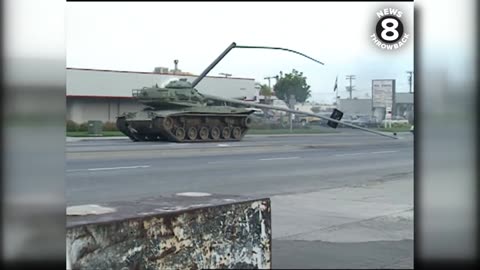 Real life GTA - Tank rampage in San Diego 1995