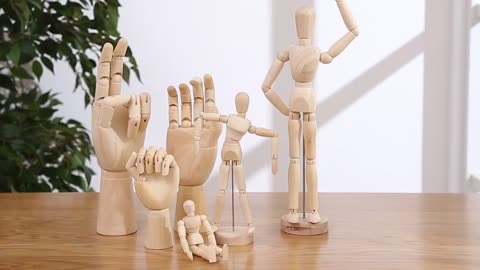 Wooden Human Mannequin Artist Human Figure Wooden Model Poseable Life Size