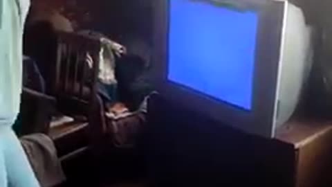 Girl vs TV cube