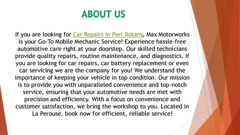 If you are looking for Car Repairs in Port Botany