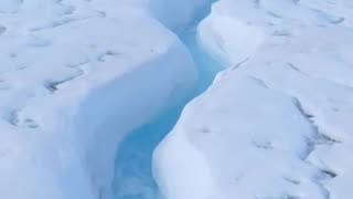 KAYAKING THROUGH ICE TUNNELS