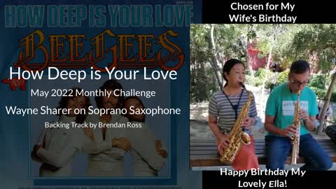 How Deep is Your Love with backing track by Brendan Ross