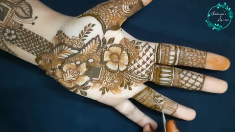 Mehndi class 16 | Easy front hand mehndi design | Mehndi | Mehndi tutorial | easy mehndi course