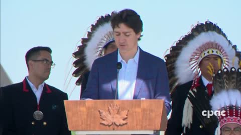 PM Trudeau takes part in signing of $1.3B land claim settlement with Siksika Nation in Alberta