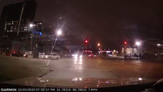 Car Drives Off After Intersection Collision