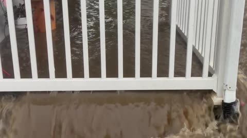 Man Reacts to His House Getting Flooded