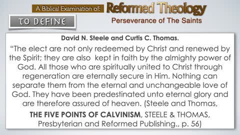 Reformed Theology 05 Perseverance of Saints-Part-6