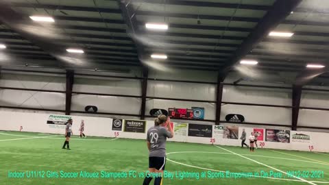 Indoor Girls Soccer U12 FC Stampede vs Green Bay Lightning at Sprts Emporium in DePere WI 12 02 2021