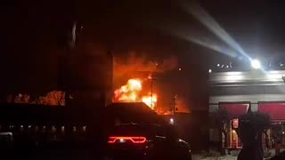 Multiple explosions in Clinton Township, Michigan after a large industrial fire broke out.