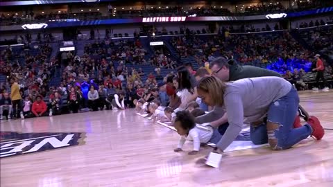 Babies Compete @ 2019 Baby Crawl Race _ New Orleans Pelicans