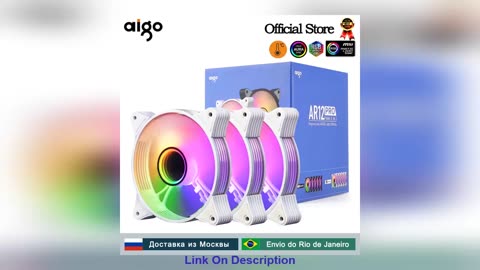 Aigo AR12PRO white 120mm rgb fan 4pin PWM