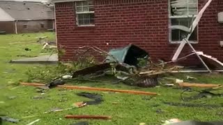 Aftermath of Massive Storm in Monroe Louisiana