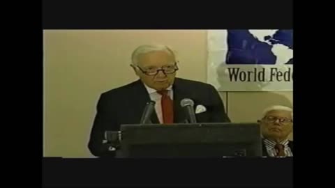 Walter Cronkite at the World Federalist Association meeting (1999)