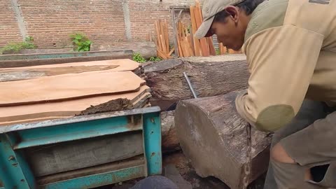 The Operator Pulls The Logs Using A Car Instead Of A Forklift