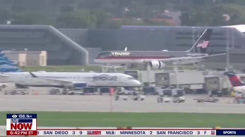 President Trump's plane lands in Milwaukee