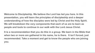 Discipleship Introduction