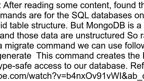 Getting quotThe 39mongodb39 provider is not supported with this commandquot Error when try to do mo