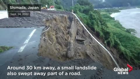 Typhoon Talas kills 2 in Japan, flooding cities and destroying roads