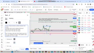 TRADING UK100 PRE LONDON TO NEW YORK SESSION PART 1