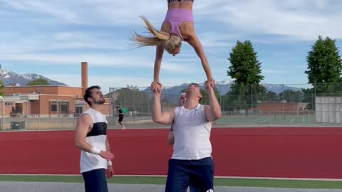 Ankle Rolls During Cheer Stunt