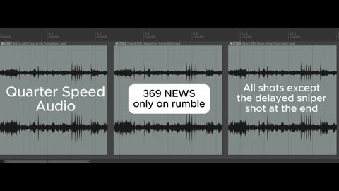 Donald Trump Assassination Audio Initial Gunshots in 3 Different Speeds