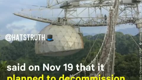 World's largest telescope in Puerto Rico collapses.