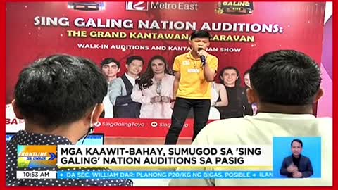 Mga kaawit-bahay, sumugod sa 'Sing Galing'وnation auditions saPasig