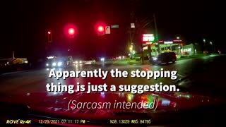 What NOT to do at a Flashing Red Light