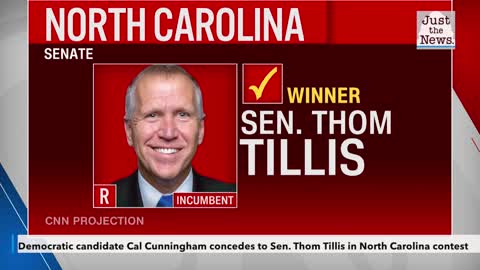 Democratic candidate Cal Cunningham concedes to Sen. Thom Tillis in North Carolina contest