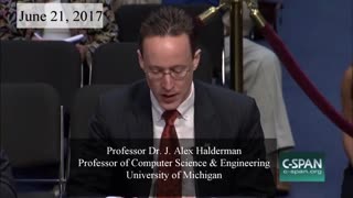 Professor Dr J. Halderman his 2017 testimony to Congress