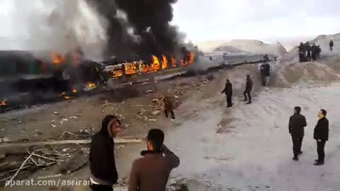 Two trains collide in Semnan - Iran
