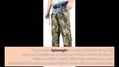 Buyer Comments: QOGIR Snake Gaiter Chaps for Hunting: Snake Bite Protection for Ankle to Thigh...