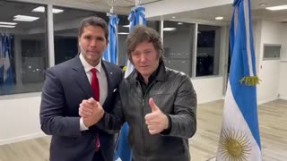 Argentinian President Javier Milei meets with producer of The Sound of Freedom Eduardo Verástegui