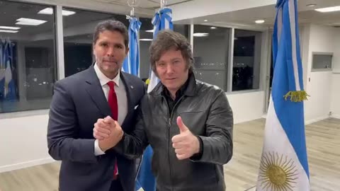 Argentinian President Javier Milei meets with producer of The Sound of Freedom Eduardo Verástegui