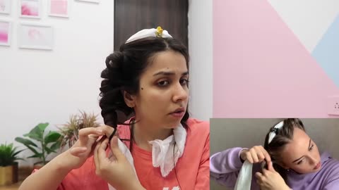 HEATLESS CURLS Tutorial on Indian Hair I try VIRAL HAIR HACKS