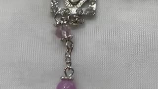 Rosary Necklace. 59 Beads. Made with Purple Jade. Prayer. Rare Find.