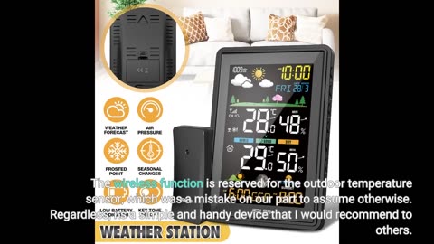 BALDR Wetterstation Funk mit Außensensor, Außen Innen Thermometer Hygrometer Raumthermometer