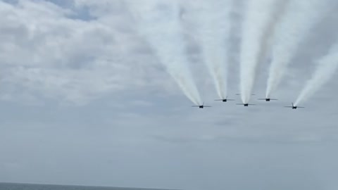 Blue Angels Delta Formation Beach Run