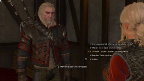 The Witcher 3 talking with lodge and ciri