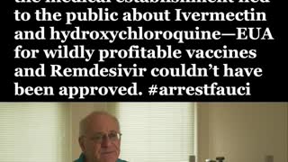 Fauci lied about Ivermectin to make big profits for big pharma